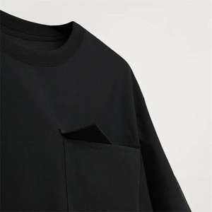 T-shirt oversize de créateur streetwear pour homme, personnalisé, en coton, avec poche, grande taille, coupe ample, 100% coton, séchage rapide, écologique - Product Image 6