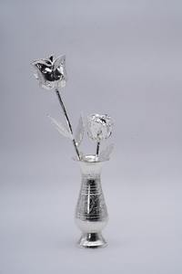 Elegante adorno de lujo con flor de Rosa plateada y artículo de regalo, hecho a mano, ecológico para el Día del Padre y Halloween - Product Image 2