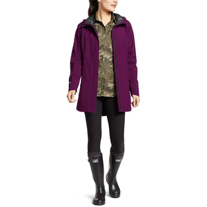 Vente en gros Manteau à capuche avec fermeture éclair et coupe-vent avec poche pour femmes Veste longue Vestes en duvet Manteaux pour femmes - Product Image 4