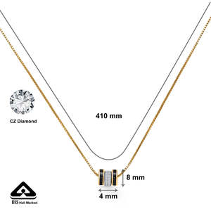 สร้อยคอไข่มุกมอยส์ซาไนต์ทรงเหลี่ยมมรกตทองคำขาว 14K ฮาโล มิราจสำหรับผู้หญิง - Product Image 5