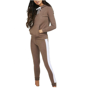 Ensemble de jogging de sport à capuche 100% coton pour homme avec veste de piste d'équipe et pantalon de survêtement - Product Image 1
