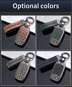 Porte-clé de voiture en <span class=keywords><strong>cuir</strong></span> pour Wuling Mini EV 3 boutons porte-clé de voiture à distance porte-clés accessoires - Product Image 6