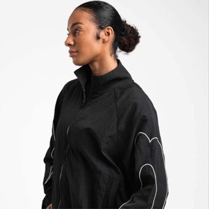 Chaqueta de entrenamiento sin costuras para mujer-Chaqueta ajustada con cremallera completa para yoga y correr Transpirable Ligero Logotipo frontal Colores personalizables - Product Image 4