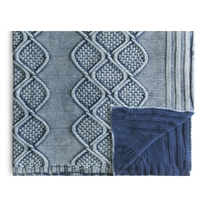 Coperta in denim esclusiva Sparrow & Wren - 100% blu - Product Image 2