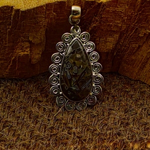 Collar con colgante de estilo minimalista de Plata de Ley 925, diseño del Suroeste, piedra preciosa de ágata, colgantes y dijes finos de un tipo - Product Image 2