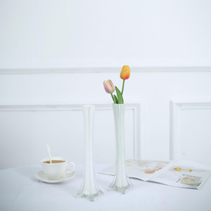 VTW0112WT-White Eiffel Tower <b>Vase</b>-12 Pieces 11.8cm Height 20mm Opening Diameter - Product Image 2