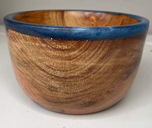 Cuenco de resina de madera con estilo, centro de mesa decorativo moderno rústico hecho a mano único, arte de cocina elegante - Product Image 5