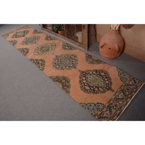 Tapis en laine vert Orange classique 2.9 X 12.7ft Design Patchwork turc Vintage pour décor de salon 9x12 support en Latex Rectangle - Product Image 3