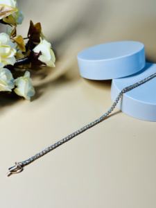 Lujo 14K oro rosa diamante natural tenis pulsera redondo brillante corte SI3 I1 claridad H I Color GGL certificado B2B al por mayor - Product Image 4