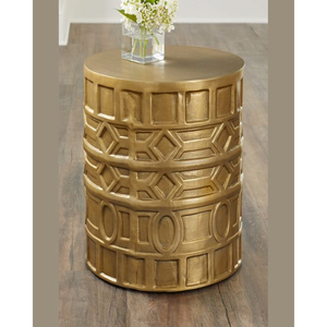 Table basse de qualité supérieure en métal, design élégant et raffiné, base plaquée or de haute qualité avec dessus en acier noir thermolaqué - Product Image 5