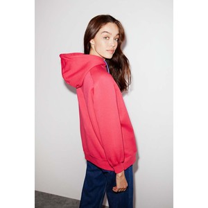 ETHIQUET Polinia Sudadera con capucha para mujer, forro polar, estampado en el busto, corte regular, cordón de contraste - Product Image 5