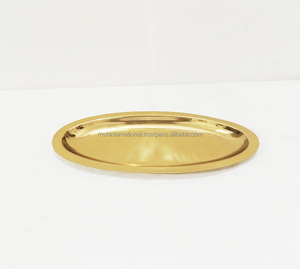 Assiette de mariage en acier inoxydable de forme ronde plateau de service plats alimentaires assiettes à poisson assiettes à vaisselle - Product Image 3