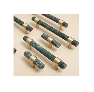 Poignée de porte en laiton et marbre et bouton dernier design couleur pierre grise poignée de porte en laiton et marbre de qualité supérieure - Product Image 6