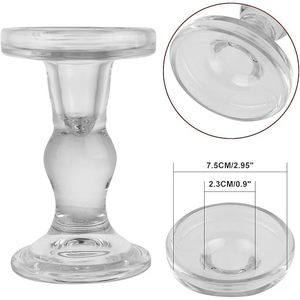 Juego de 6 Portavelas Cónicos de Vidrio Transparente para Decoración del Hogar, Navidad y Bodas con Cómodo Contenedor para Velas - Product Image 2
