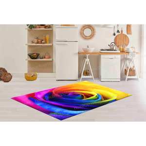 <b>Cool</b> Rug, Colorful Rose Floral Luxury Flower Personalized Gifts Salon <b>Decor</b>,Nonwoven Soft Rug - Product Image 3