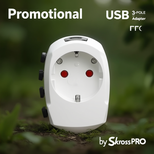 Adattatore USB a 3 Poli Personalizzato Promozionale di Skross PRO - Product Image 3
