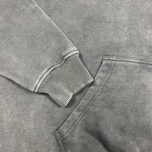 Sweat à capuche en molleton lourd à épaules tombantes, lavage à l'acide, vente en gros pour l'hiver |   Sweat à capuche surdimensionné personnalisé 100% coton Streetwear - Product Image 4