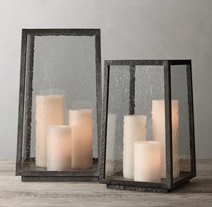 Linterna de alambre de metal grande, diseño hecho a mano, portavelas con recubrimiento de polvo blanco, linterna con votivas de vidrio y linternas de tapa a la venta - Product Image 6