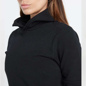 Sweat-shirt personnalisé à blocs de couleurs pour femmes Pull Streetwear Pull à demi-fermeture éclair en coton épais Sweatshirts à capuche pour femmes - Product Image 4