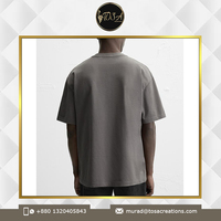 Camiseta de Hombre de Algodón 100% de Alta Calidad, Cuello Redondo, Manga Corta, Hombros Caídos, Transpirable, Cómoda para el Verano