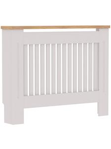 Copertura del radiatore in legno bianco MDF griglia scaffale armadio moderno mobili tradizionali - Product Image 2
