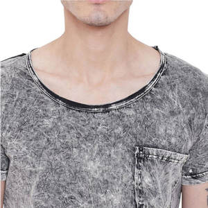 Uso al aire libre Nuevo diseño Hombres Lavado ácido Camisetas Venta al por mayor Ropa de moda Hombres Lavado ácido Camisetas - Product Image 4