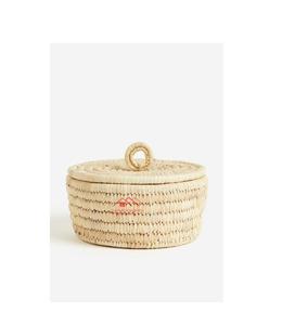 ตะกร้าหวายสานแฮนด์เมดทรงสี่เหลี่ยมพร้อมหูจับแบบสอดดีไซน์ใหม่สไตล์นอร์ดิก - Product Image 2