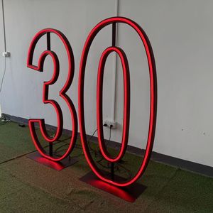 Numéro néon autoportant de 60 cm/2 pieds |   Lumière LED pour petites fêtes et événements privés - Product Image 1