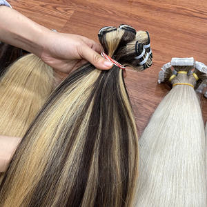 Extensions de cheveux humains de qualité supérieure, lisses, colorées, alignées sur les cuticules, sans perte ni nœuds, vente en gros au Vietnam - Product Image 2