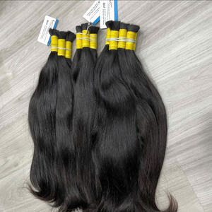 Extensiones de cabello humano vietnamita sin procesar de un donante, cutículas completas alineadas, cabello a granel de un solo donante, sin trama - Product Image 1