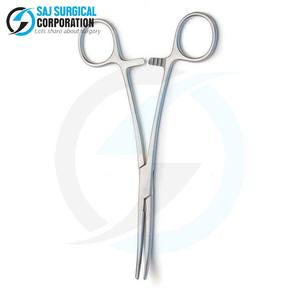 Fórceps curvos de Carmalt Angiotribe de acero alemán Premium, diseño resistente para hemostasia en cirugía obstétrica y ginecológica - Product Image 2