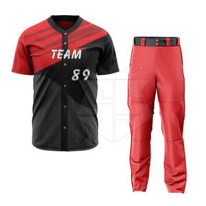 Fabricante de fábrica Ropa de práctica Uniforme de béisbol Nueva llegada Último diseño Uniforme de béisbol - Product Image 1