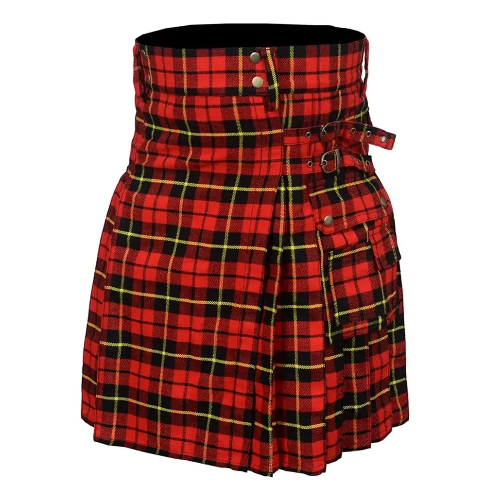 Schottisches Hochland Herren Dienstleistungs-Wallace-Tartan-Kilt schottischer Kilt mit Taschen