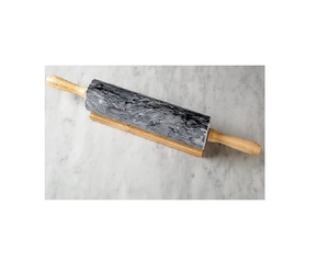 Support en bois pour rouleau à pâtisserie en marbre vert, meilleur produit de vente, ustensile de cuisine, chapati et pâtisserie - Product Image 6