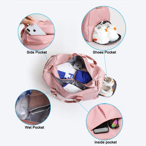 Simple Foldable Dry and <b>Wet</b> Large Capacity Waterproof Shoe Compartment Lightweight Training Sport Leisure Fitness Duffel Gym <b>Bag</b> - Product Image 5