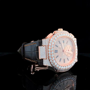 Montre Moissanite Iced Out de bonne qualité pour hommes VVS Diamonds Meilleur cadeau de bijoux de mode - Product Image 6