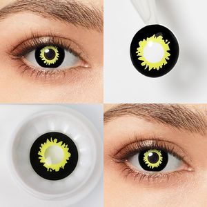 New <span class=keywords><strong>Fantasy</strong></span> Cosplay Lentilles de contact en gros Doux Annuel Coloré Contacts pour les yeux Couleur folle Halloween Lentilles de contact Lentillas - Product Image 5