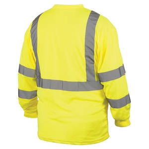 Breathable Construction <b>Uniforms</b> Safety T-Shirt Long Sleeve Hi Vis Reflective Tape Road Safety T Shirt for Men - Product Image 2