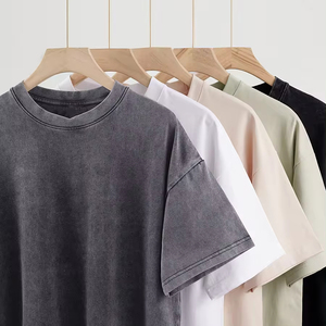 T-shirt vintage délavé à l'acide pour homme, qualité OEM supérieure, 100 % coton, logo personnalisé, épaules tombantes, manches courtes, tailles disponibles - Product Image 3