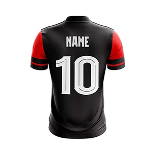 Cricket Uniform <b>Red</b> <b>Black</b> Contrast Color Unique Breathable Soft Touch Material Sublimation Cricket Uniform Made In Pakistan - Product Image 6