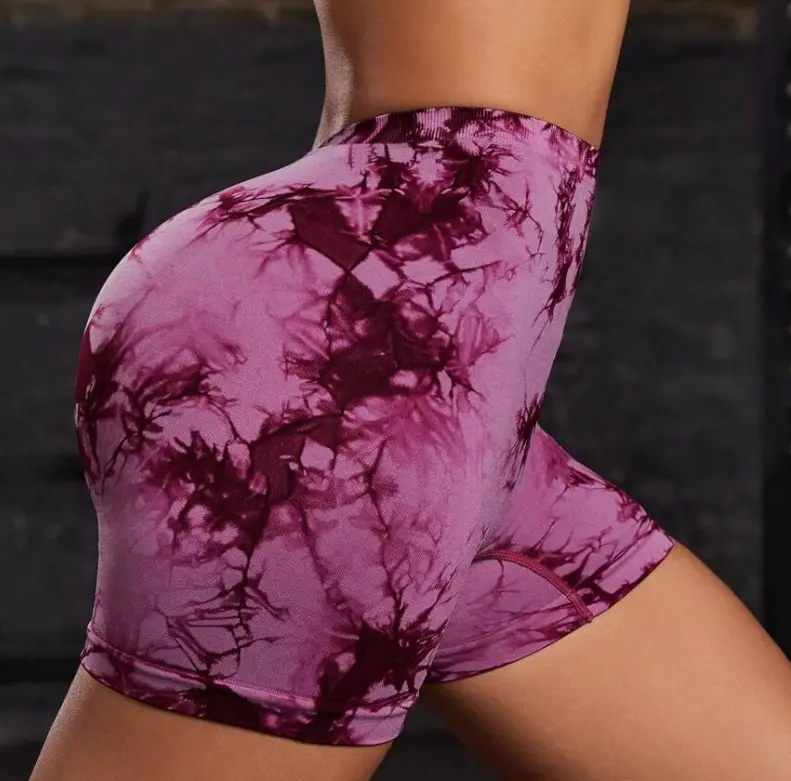 PASUXI Summer Seamless Hot Selling Hosen Hohe Taille Lady Gym Fitness Yoga Tie Dye Shorts Butt Lift Scrunch Frauen Shorts