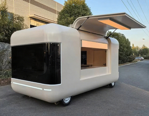 Precio barato Comida rápida Congelador Comida Remolque Comida Catering móvil Vintage Camión Carro Remolque EE. UU. Con porche - Product Image 3