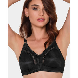 Soutien-gorge minimiseur en satin 340 pour femmes, respirant, sans armatures, en coton, non rembourré, avec fermeture à crochets réglables, effet push-up doux - Product Image 6