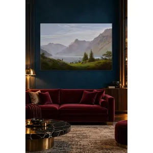 Fida Caspar David Friedrich - Lago de montagne sous la lumière du matin - Impression sur toile - Product Image 2