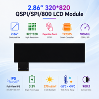 Module d'affichage TFT IPS QSPI SPI de 2,86 pouces 320x820, écran LCD étiré en forme de barre |    avec interface tactile CTP GT911 pour IHM industrielle