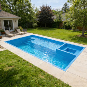 Villa de Piscina Prefabricada Rectangular de Fibra de Vidrio de Primera Calidad, Piscina de Jardín de Fibra de Vidrio de Lujo, Contenedor Grande - Product Image 2