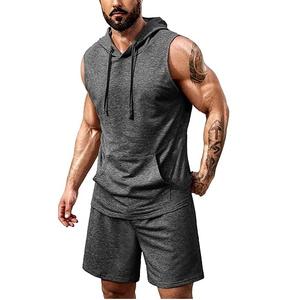 2024 logotipo personalizado bloque de Color Tie Dye Hoodie pantalones cortos a juego ropa de gimnasio entrenamiento mujeres chándales algodón polar Sudadera con capucha conjuntos cortos - Product Image 3