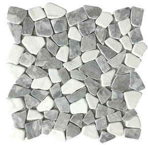 Mosaico de Azulejos de Pared Rectangulares Modernos de Mármol Blanco Lechoso, Acabado Pulido y Mate, Resistente al Agua, para Diseño de Interiores de Baños - Product Image 4
