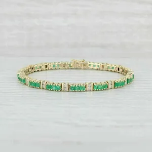 Bracelet tennis vintage en argent sterling 925 avec moissanite de 7,50 carats pour cadeau femme par Tishya Diamond - Product Image 2