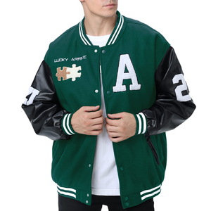 Veste bomber de baseball universitaire pour hommes et femmes, sweat-shirt vintage, vêtements de rue décontractés, manteaux avec patch, vestes pour hommes - Product Image 1